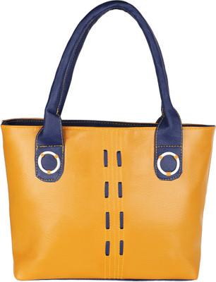 Deex Hand-held Bag(Tan, Blue), Blue;tan