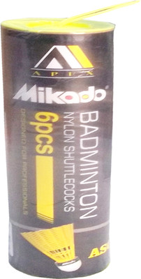 Mikado Badminton Shuttlecock- Pack of 6 Nylon Shuttle - Yellow(Medium, 77, Pack of 6)
Mikado Badminton Shuttlecock- Pack of 6 Nylon Shuttle - Yellow(Medium, 77, Pack of 6)
