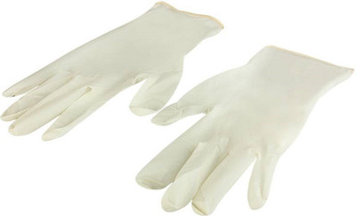 Mumbai Tattoo Large (White) Rubber Examination Gloves(Pack of 100)