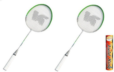 Nalky Pro- 9977 Badminton Racket with Fieldking Shuttlecock - Pack of 2 Green, White Strung Badminton Racquet(G5 - 3 Inches, 180 g)
Nalky Pro- 9977 Badminton Racket with Fieldking Shuttlecock - Pack of 2 Green, White Strung Badminton Racquet(G5 - 3 Inches, 180 g)