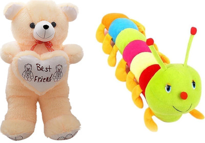 Ktkashish Toys Cream Teddy Bear 70 Cm & Caterpillar 55 Cm - 70 cm(Multicolor)
Ktkashish Toys Cream Teddy Bear 70 Cm & Caterpillar 55 Cm - 70 cm(Multicolor)
