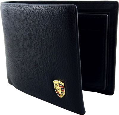 WOODS Men Black Artificial Leather, Fabric Wallet(5 Card Slots)