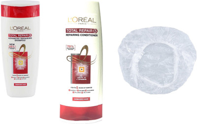 L'Oreal Paris Total Repair <5 Advanced Repairing Set of 3 (Big Shampoo +Conditioner+Shower Cap)(Set of 3)
L'Oreal Paris Total Repair <5 Advanced Repairing Set of 3 (Big Shampoo +Conditioner+Shower Cap)(Set of 3)