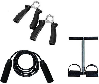 National Sports combo of hand gripper, tummy trimmer & skipping rope. Gym & Fitness Kit
National Sports combo of hand gripper, tummy trimmer & skipping rope. Gym & Fitness Kit