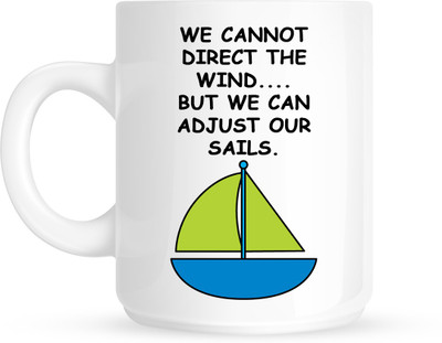 HuppmeGift Sail White Ceramic Mug(350 ml)