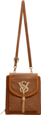 tap fashion Women Casual Brown PU Sling Bag