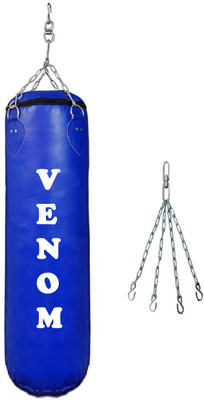 Venom 4.5 FEET LONG , PU MATERIAL , UNFILLED WITH CHAIN Hanging Bag(4.5, 1 kg)