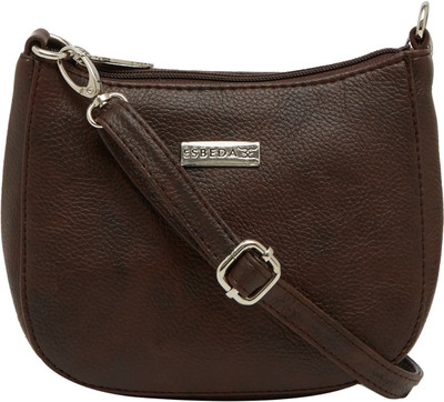 Esbeda Women Casual Brown PU Sling Bag