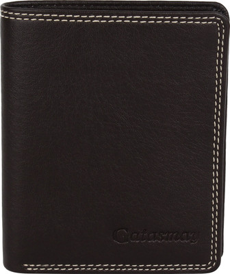 Gatasmay Men Brown Genuine Leather Wallet(3 Card Slots)