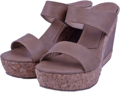 Adorn Women Tan Wedges
