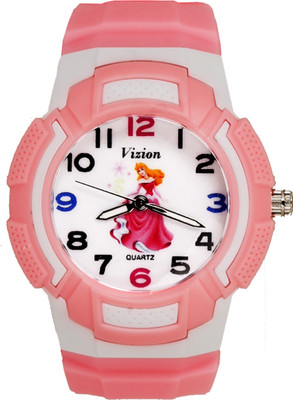 Vizion 8565AQ-3-1 BARBIE- Golden Hair Cinderella Watch - For Girls