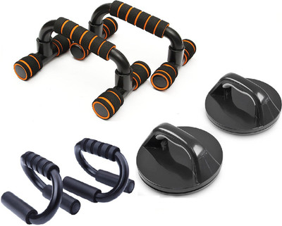 Syndicate pack of 3, pairs of s - shape, round and adjustable push up bar. Gym & Fitness Kit
Syndicate pack of 3, pairs of s - shape, round and adjustable push up bar. Gym & Fitness Kit