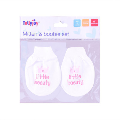 Tollyjoy Booties(Toe to Heel Length - 6 cm White)