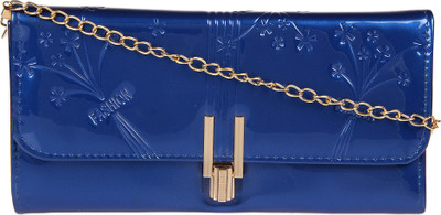 aaradhya creations Party Blue Clutch