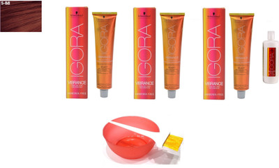Schwarzkopf Igora Vibrance Tone On Tone Coloration Tube No. 5-88 Hair Color(Set of 6)
Schwarzkopf Igora Vibrance Tone On Tone Coloration Tube No. 5-88 Hair Color(Set of 6)