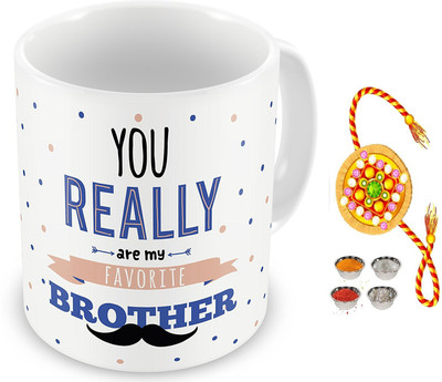 ME&YOU Raksha Bandhan Gift For Bro/ Bhai; you really are my favorite brother printed Ceramic Mug(325 ml, Pack of 2), Multicolor
ME&YOU Raksha Bandhan Gift For Bro/ Bhai; you really are my favorite brother printed Ceramic Mug(325 ml, Pack of 2), Multicolor