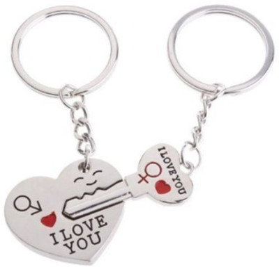 Crazytowear I Love U Arrow Key Chain(Silver)