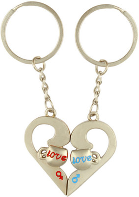 Crazytowear Love u Couple Key Chain(Silver)