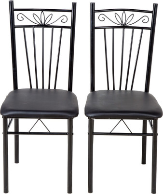Woodness Metal Dining Chair(Set of 2, Finish Color - Black)