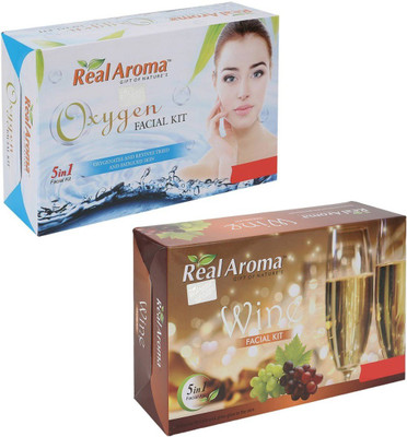 Real Aroma Oxygen Wine Facial Kit 740 g(Set of 2)