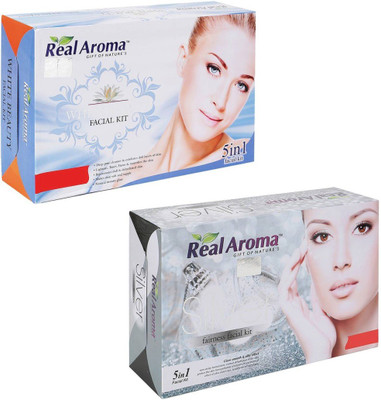 Real Aroma White Beauty Silver Facial Kit 740 g(Set of 2)