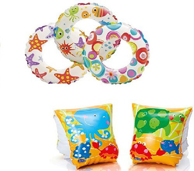 Sports Solutions Best Quality Pack of 3 Swim ring Tube & Pair of Safety Arm Bands.(Designs & Colors May Vary as per Availability). Swimming Kit
Sports Solutions Best Quality Pack of 3 Swim ring Tube & Pair of Safety Arm Bands.(Designs & Colors May Vary as per Availability). Swimming Kit