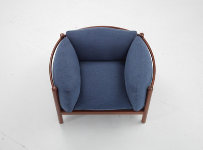 HOF Jalsa Fabric Living Room Chair(Finish Color - Blue)