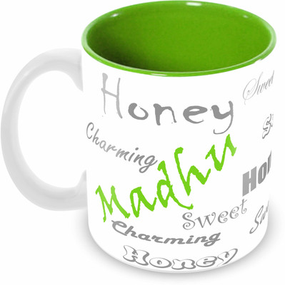 Tuelip stylish customize name "MADHU" with meaningful Printed Tea & Coffee 350 ML Ceramic Mug(350 ml), Green
Tuelip stylish customize name "MADHU" with meaningful Printed Tea & Coffee 350 ML Ceramic Mug(350 ml), Green