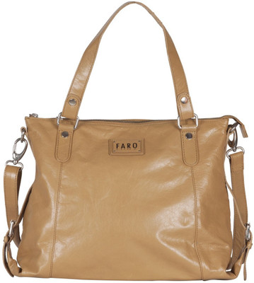 Faro Women Casual Beige Genuine Leather Shoulder Bag