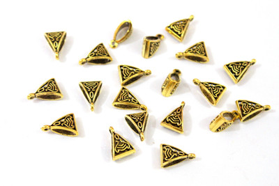 Knotty Threadz Antique Gold Bails (50 Pieces) for Jewellery Making - Silk Thread Jewellery and Fashion Jewellery Making
Knotty Threadz Antique Gold Bails (50 Pieces) for Jewellery Making - Silk Thread Jewellery and Fashion Jewellery Making