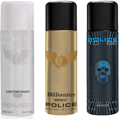 Police to be Millionaire Contemporary Deodorant Spray - For Men(600 ml, Pack of 3)
Police to be Millionaire Contemporary Deodorant Spray - For Men(600 ml, Pack of 3)