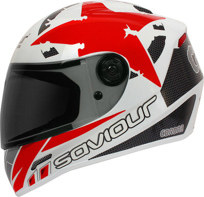 SAVIOUR GTX GRAPHICS Motorbike Helmet(White