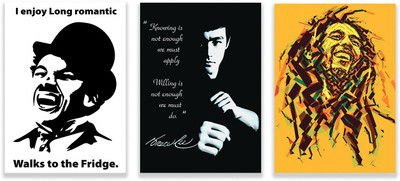 Bob Marley ,Bruce Lee , Charlie Chaplin Combo Set Of 3 Motivational Quote Posters Paper Print(18 inch X 12 inch, Rolled)
Bob Marley ,Bruce Lee , Charlie Chaplin Combo Set Of 3 Motivational Quote Posters Paper Print(18 inch X 12 inch, Rolled)