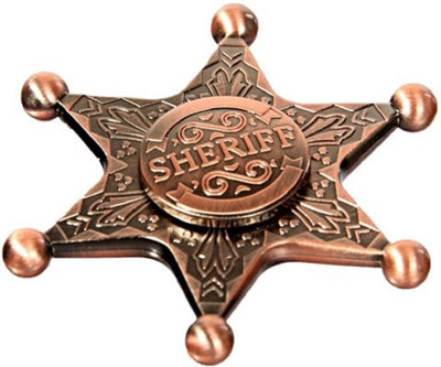Montez Sheriff Star Metal Fidget Spinner Toy(Multicolor)