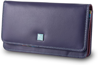 Dudu Women Formal Blue Genuine Leather Wallet(12 Card Slots), Violet