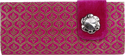 La Boemo Casual Pink Clutch