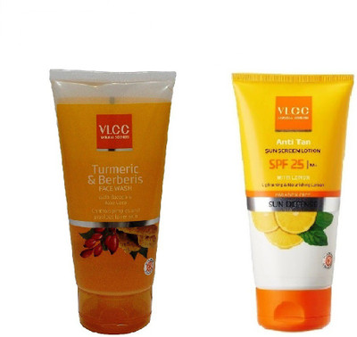 VLCC COMBO PACK OF TURMERIC & BERBERIS FACE-WASH (150ML) & ANTI-TAN SUNSCREEN LOTION SPF +25 WITH LEMON (150ML)(Set of 1)
VLCC COMBO PACK OF TURMERIC & BERBERIS FACE-WASH (150ML) & ANTI-TAN SUNSCREEN LOTION SPF +25 WITH LEMON (150ML)(Set of 1)