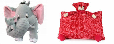 Deals India Mother Elephant With 2 Babies Soft Toy - 38 cm and Red pillow (38 cm) combo - 38 cm(Multicolor)
Deals India Mother Elephant With 2 Babies Soft Toy - 38 cm and Red pillow (38 cm) combo - 38 cm(Multicolor)