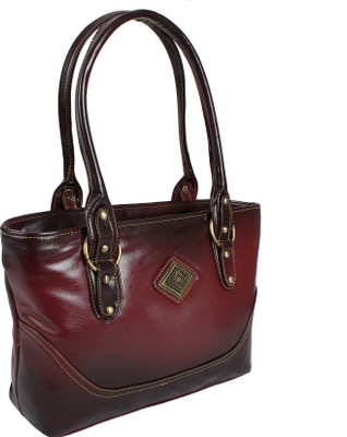 Pink Flower Hand-held Bag(Maroon, Black), Black;maroon