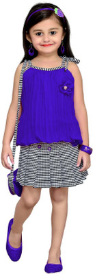 Aarika Girls Party(Festive) Top Skirt(Blue
