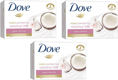 Dove Imported (Made In EU) Purely Pampering Coconut Milk Beauty Cream Bar(135 g, Pack of 3)