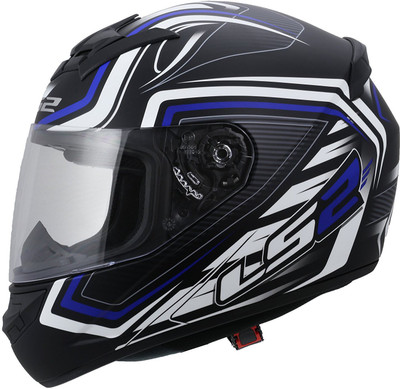 LS2 Ranger Black Blue Motorbike Helmet(Black, Blue