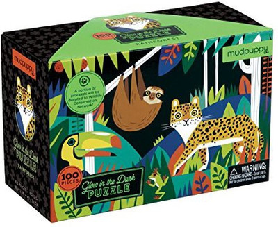 Mudpuppy Rainforest Glow In The Dark Puzzle(100 Pieces)