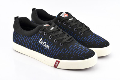 Lee Cooper Canvas Sneakers For Men(Black, Black/ navy