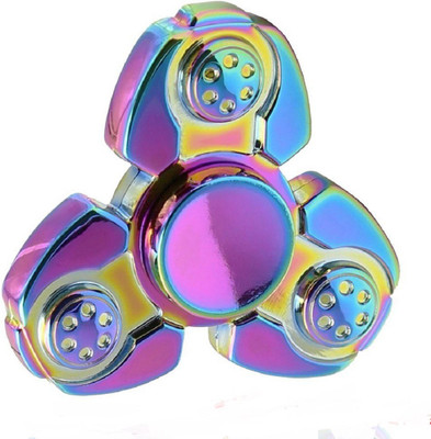 Montez Shinning Rainbow Ckf Metal Fidget Spinner Toy(Multicolor)