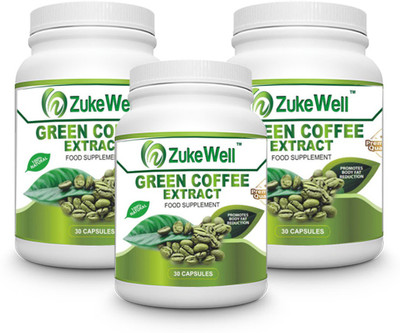 Zukewell Green Coffee Beans Extract (50% CGA) for Weight Management-30 Pure Veg Capsules Pack of 3(500 mg)
Zukewell Green Coffee Beans Extract (50% CGA) for Weight Management-30 Pure Veg Capsules Pack of 3(500 mg)
