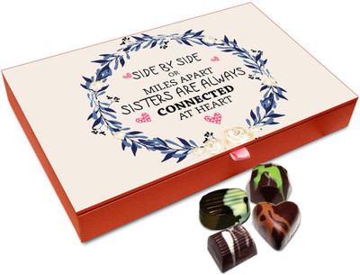 Chocholik Rakhi Gift Box - Sister Are Always Connected Chocolate Box For Brother / Sister - 12pc Truffles(144 g)
Chocholik Rakhi Gift Box - Sister Are Always Connected Chocolate Box For Brother / Sister - 12pc Truffles(144 g)