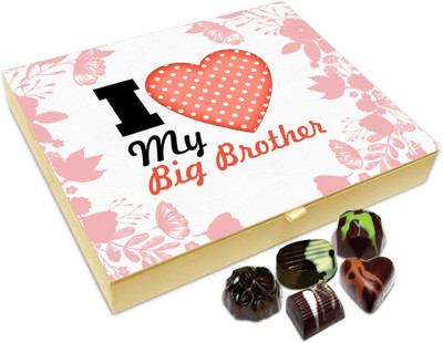 Chocholik Rakhi Gift Box - Love My Big Charming Brother Chocolate Box For Brother / Sister - 20pc Truffles(240 g)
Chocholik Rakhi Gift Box - Love My Big Charming Brother Chocolate Box For Brother / Sister - 20pc Truffles(240 g)