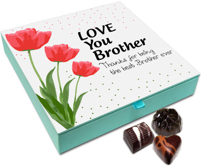 Chocholik Rakhi Gift Box - Love You Brother Chocolate Box For Brother / Sister - 9pc Truffles(108)
Chocholik Rakhi Gift Box - Love You Brother Chocolate Box For Brother / Sister - 9pc Truffles(108)