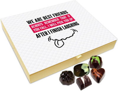 Chocholik Friendship Gift Box - We Are Best Friends Chocolate Box For Friends - 20pc Truffles(240 g)